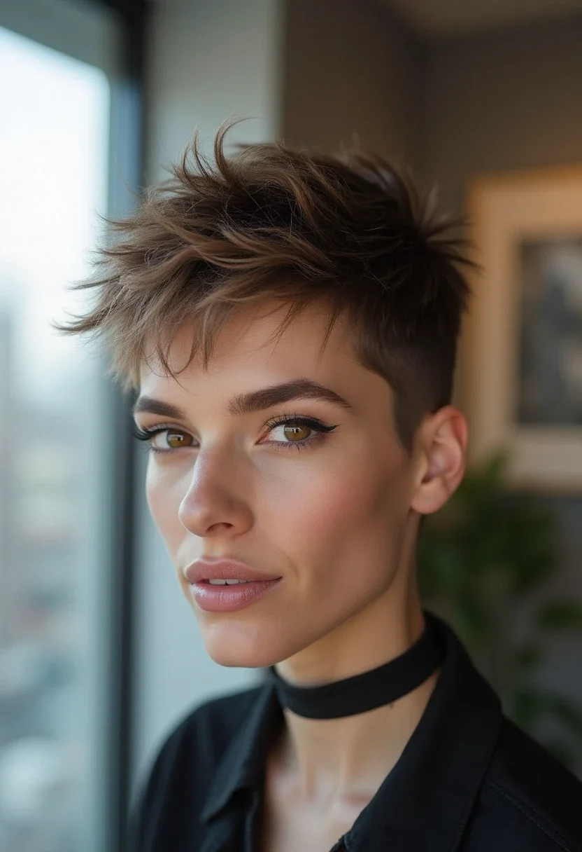 9. Textured Pixie Cut