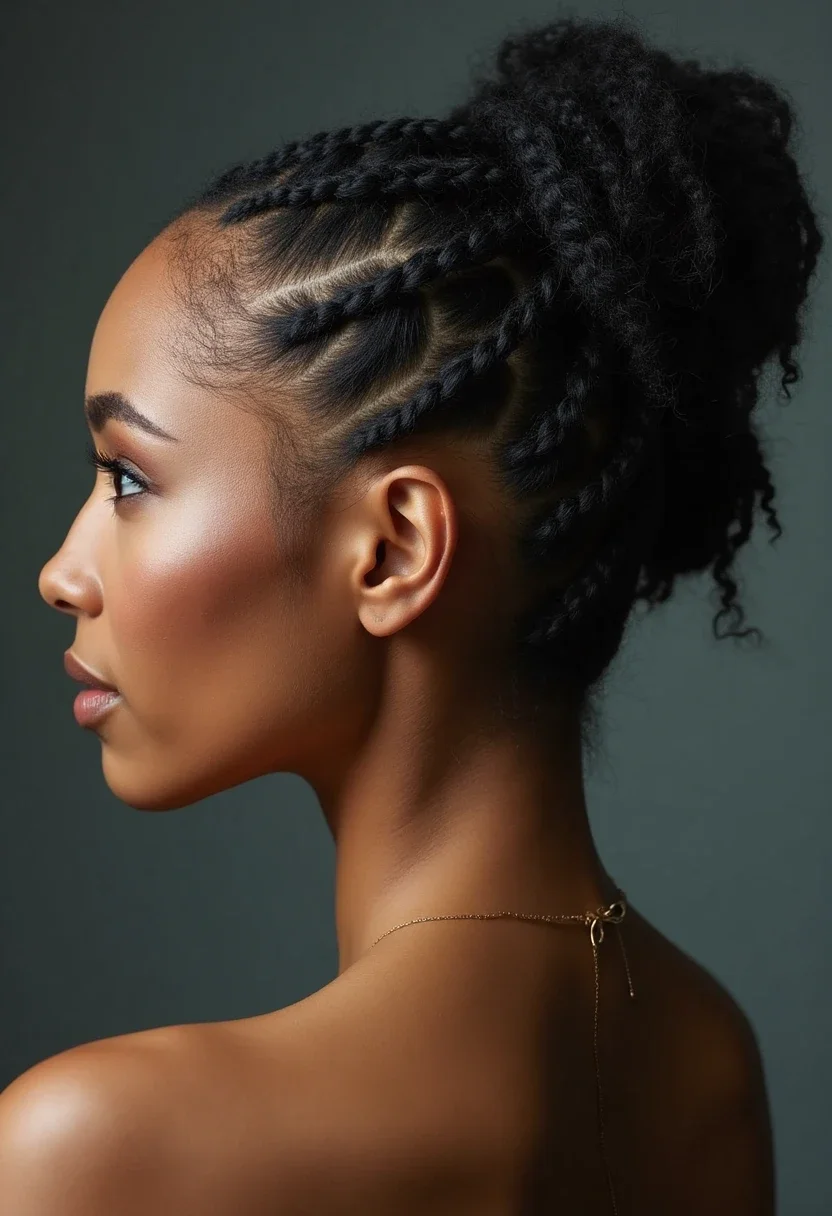 9. Box Braids Updo