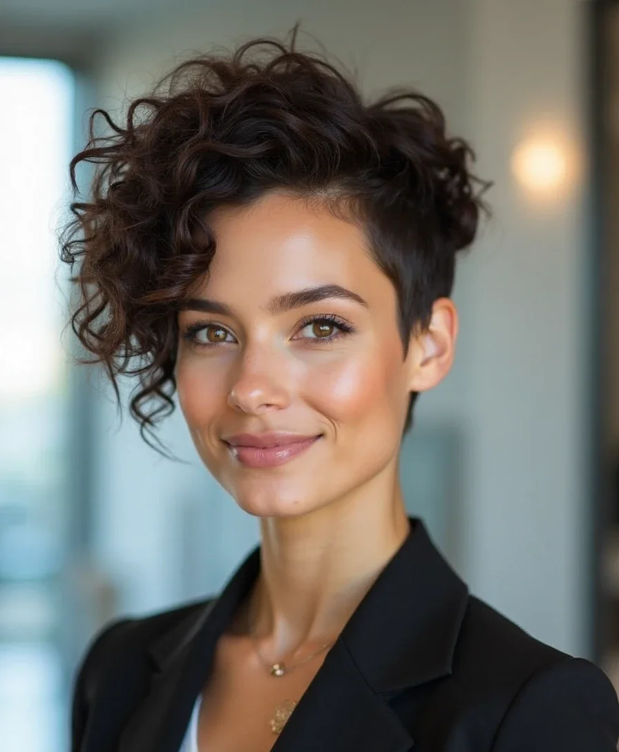 10. The Curly Pixie Cut