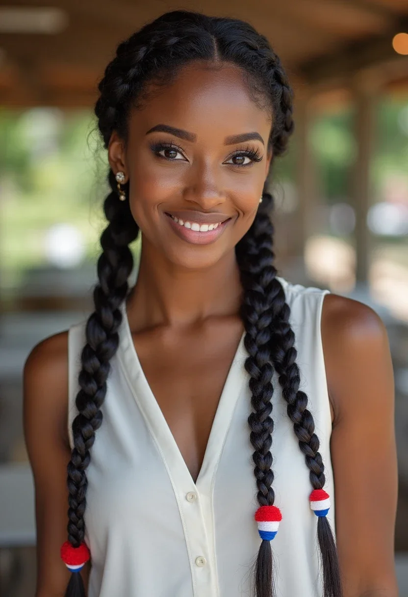 10. Triple Braid with Colorful Beads