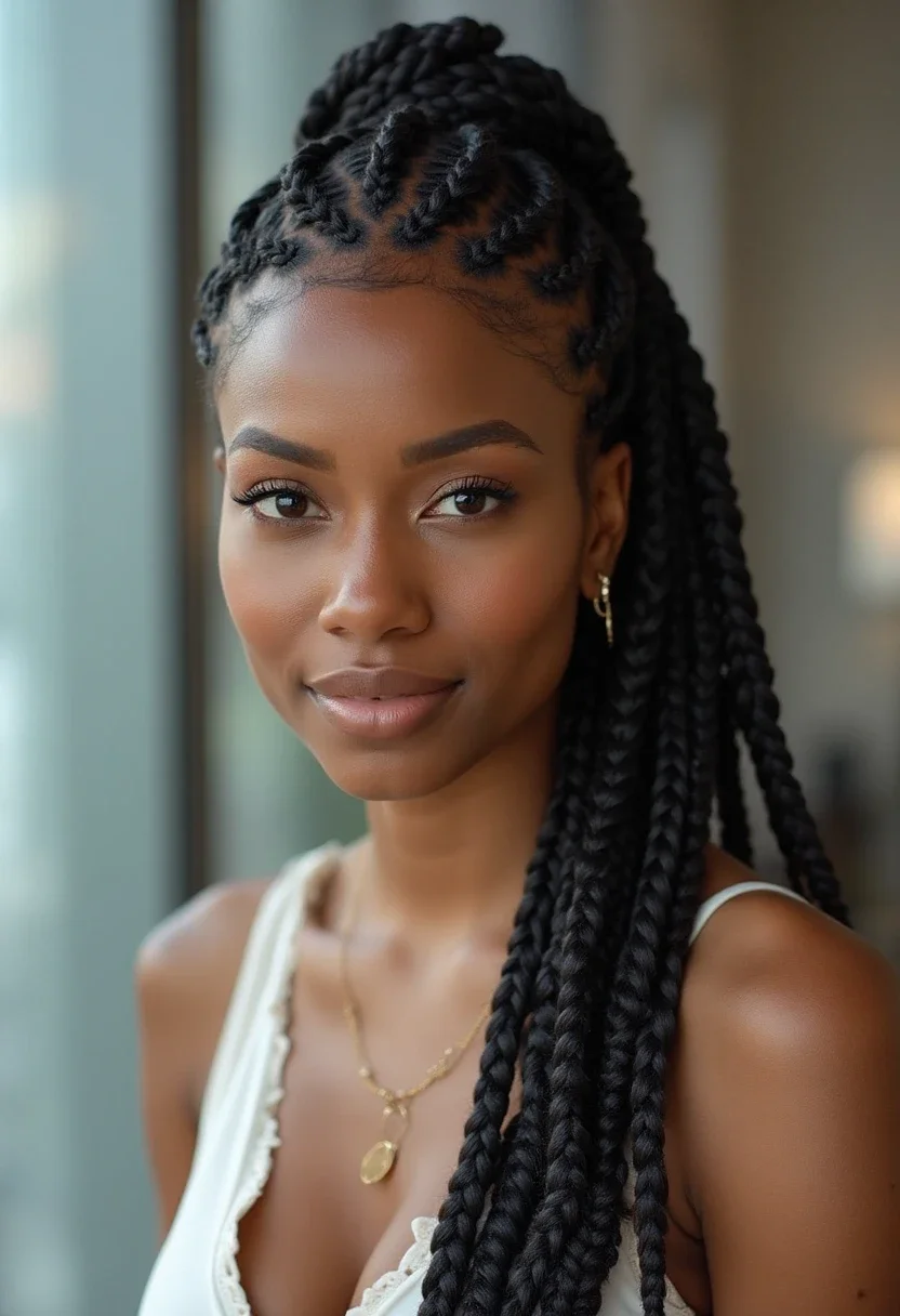 10. Asymmetrical Cornrows