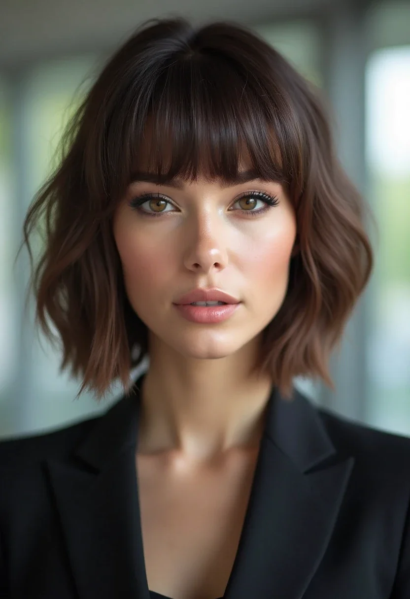 10. Blunt Bangs