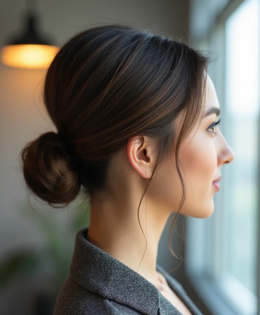 10. Sleek Low Bun