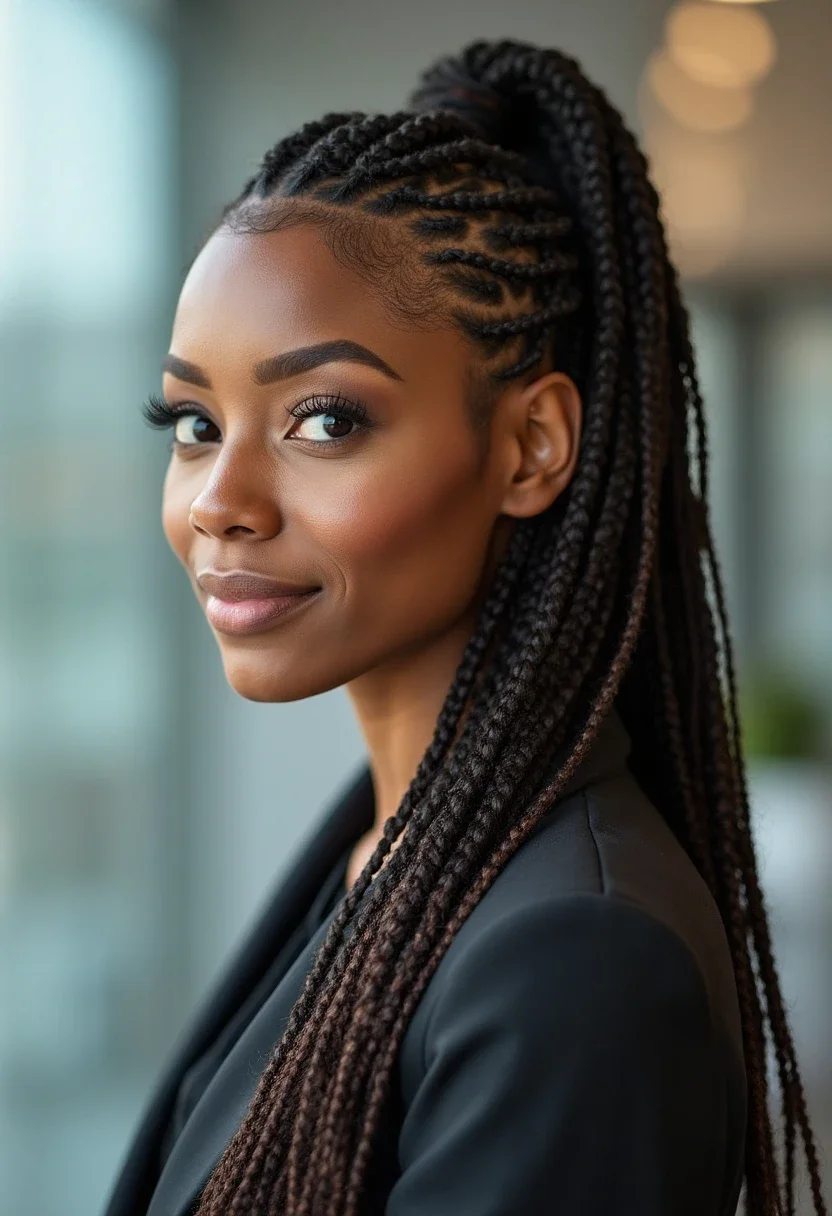 10. Asymmetrical Cornrows