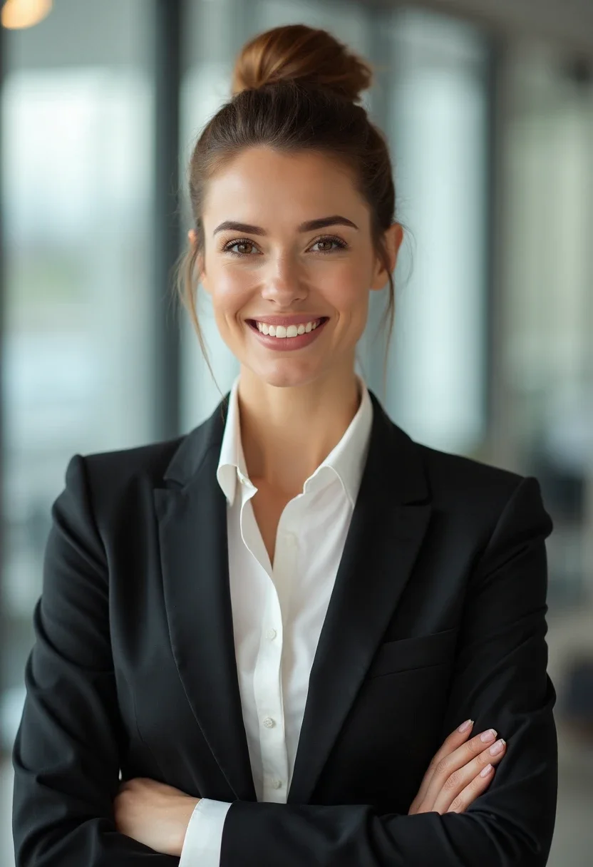10. Sleek Middle Part Bun