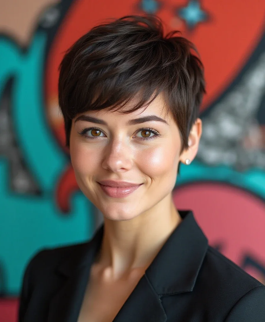 6. Textured Pixie Cut