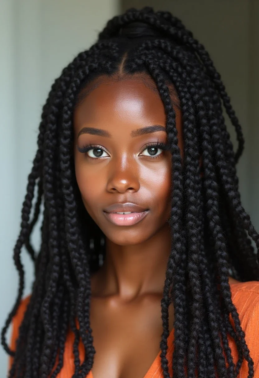 Cornrows combined with Bantu knots, creating a textured hairstyle.