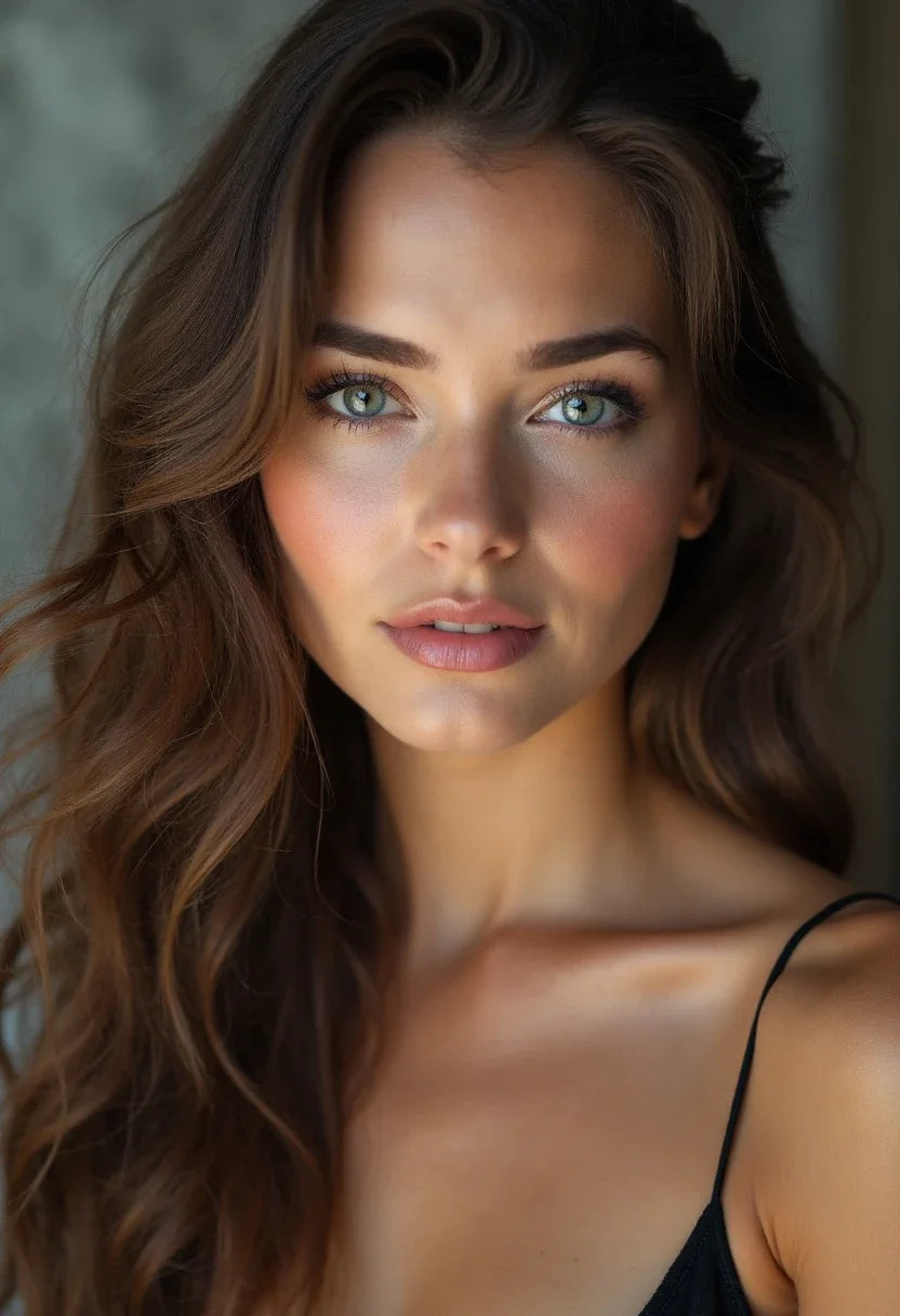 Woman with soft waves that enhance her square facial structure