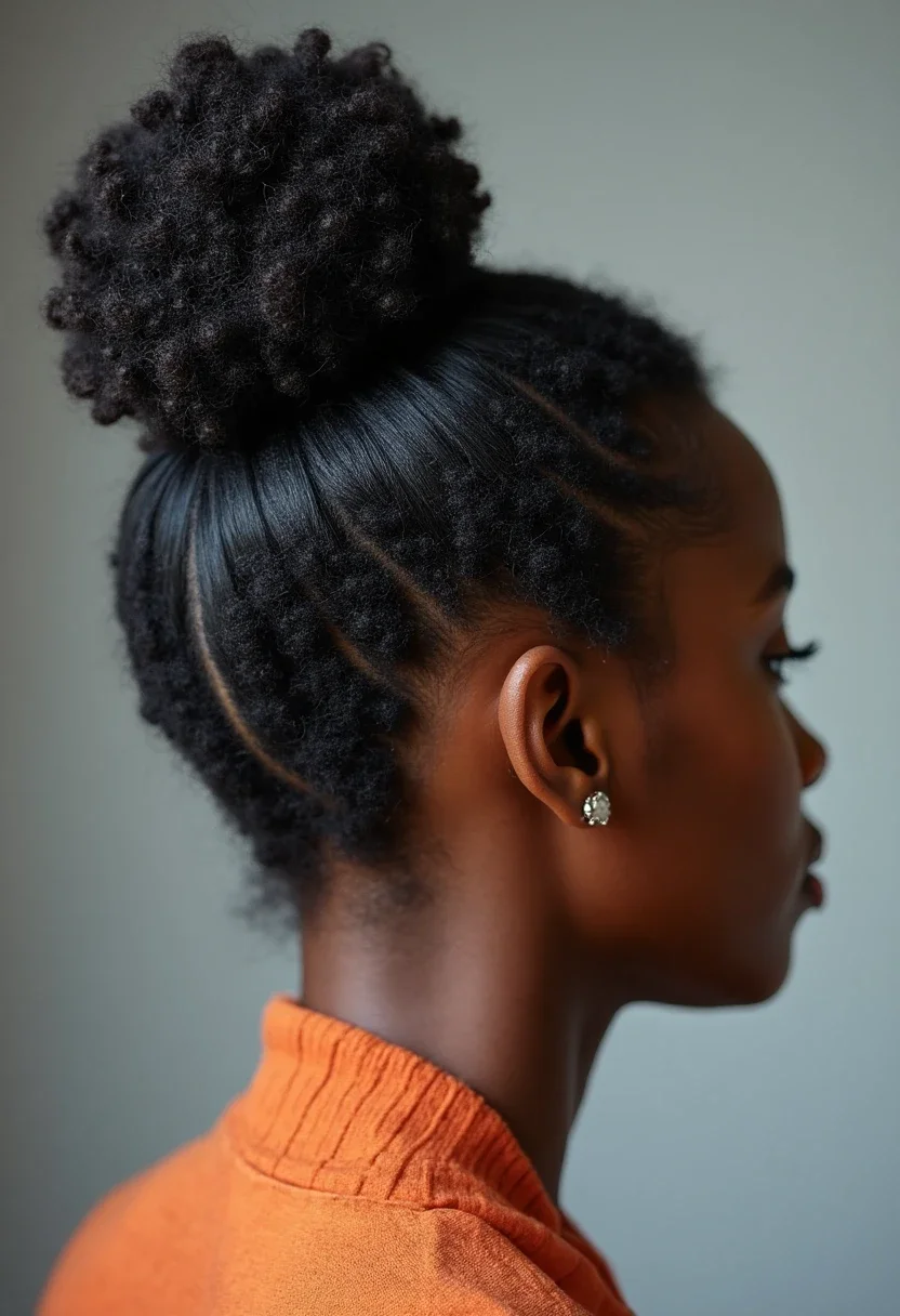 Neat soft locs bun showcasing a sleek style.