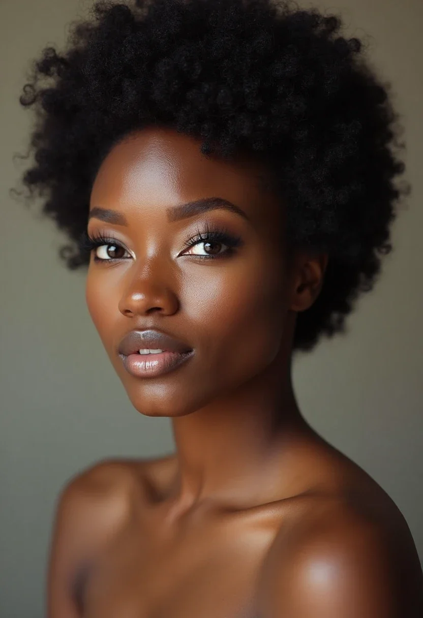 Woman with a Teeny Weeny Afro, highlighting natural curls.