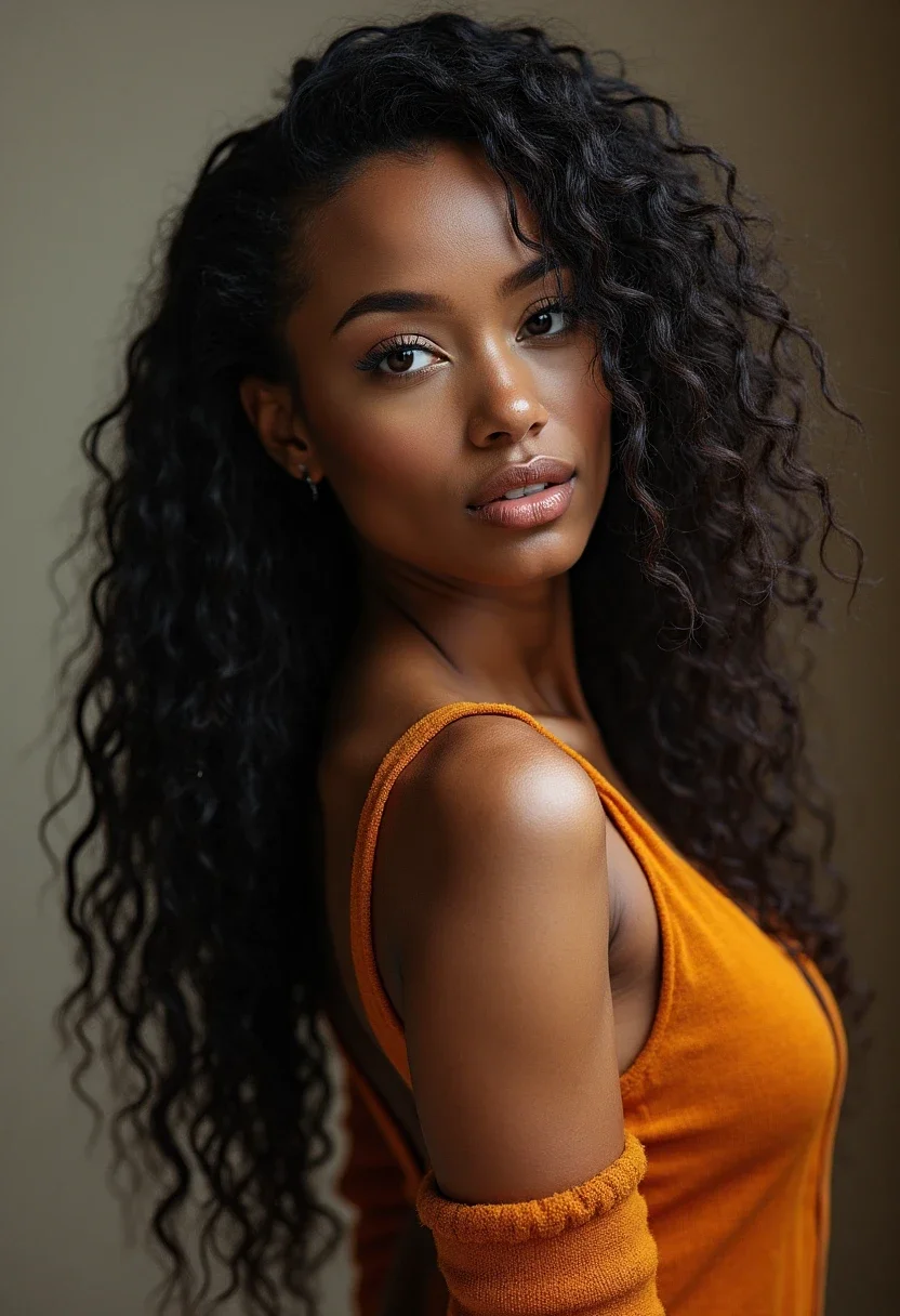 Woman with layered locs