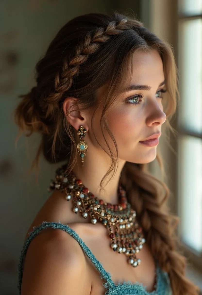 Bohemian French braid, offering an eclectic and free-spirited style.