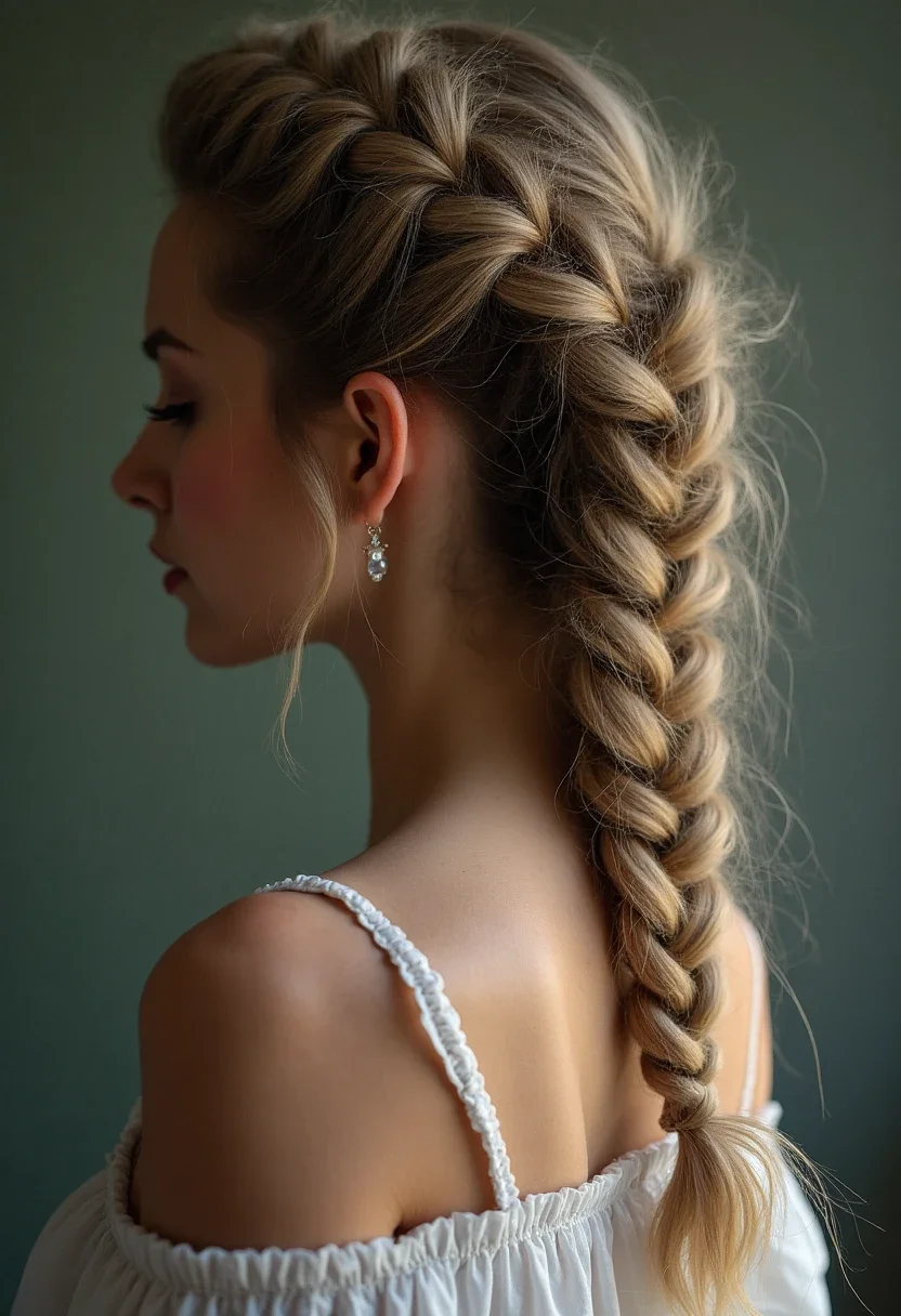 French fishtail braid, a mix of two intricate styles.