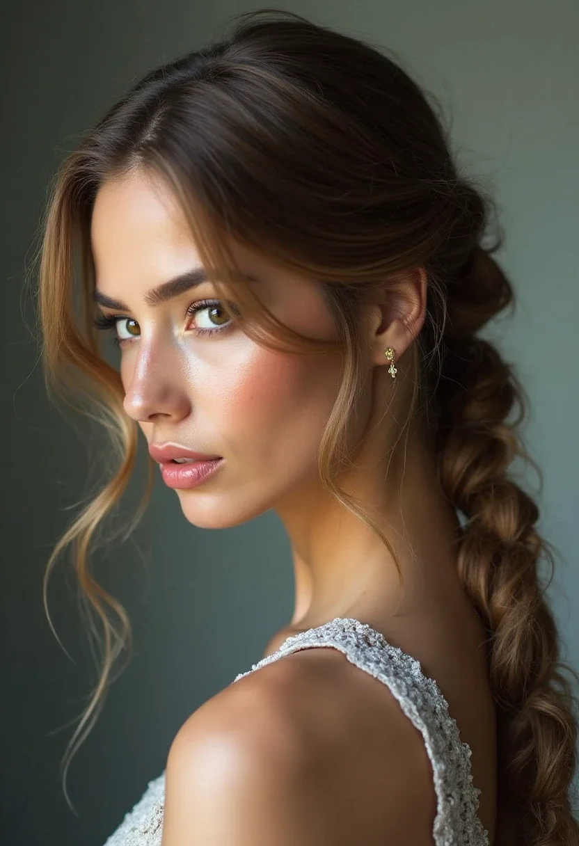 Side French braid, offering a modern and stylish look.