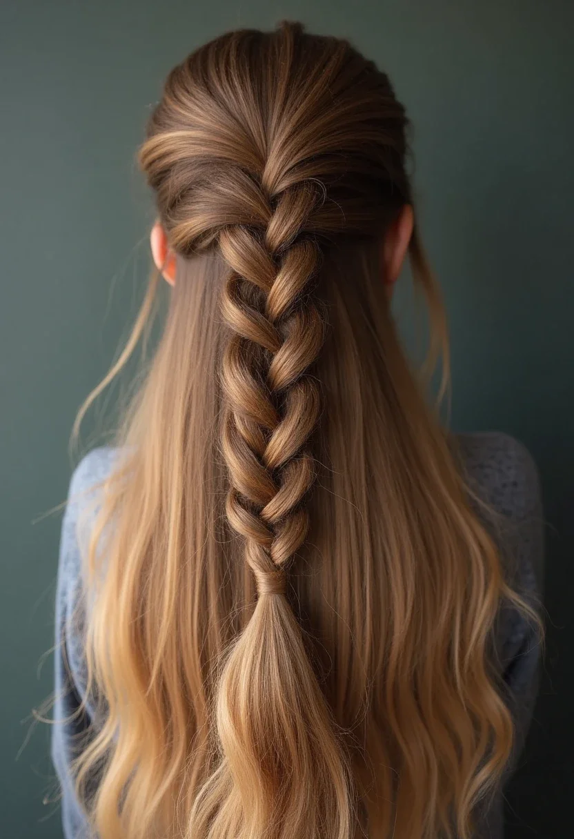 Trendy pull-through braid with a voluminous look.