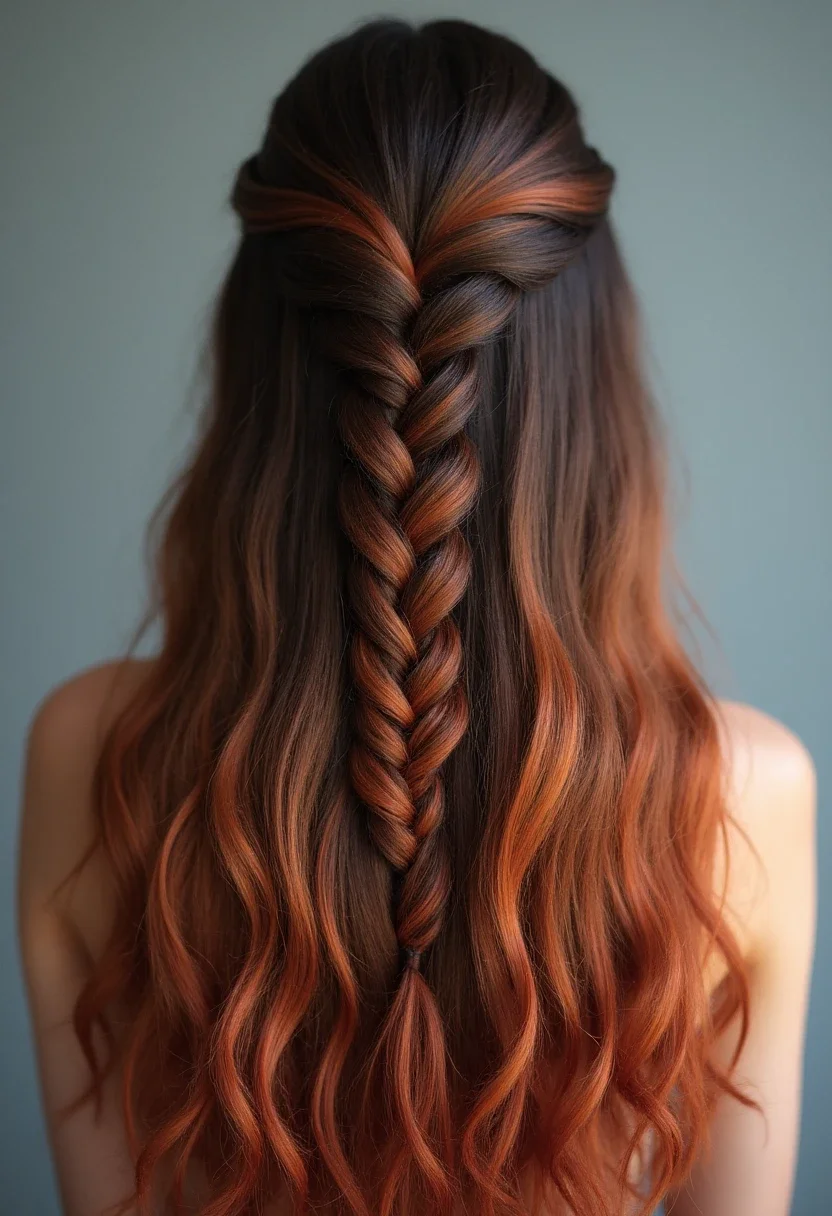 Creative zigzag braid with a bold pattern.