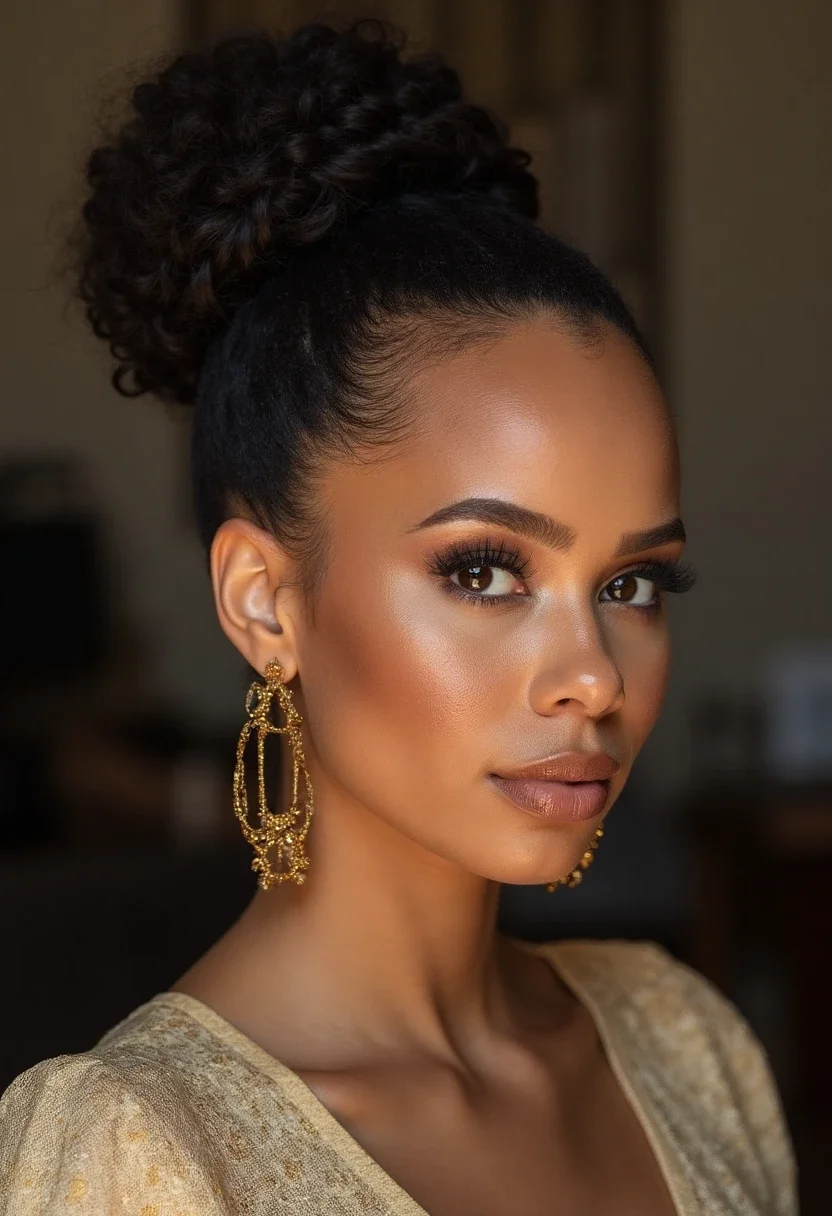 Alicia Keys wearing a braided bun.
