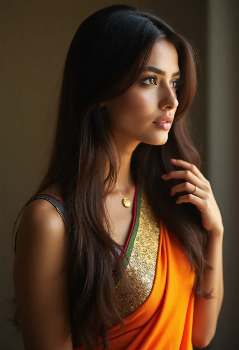 15 Effortlessly Stylish Saree Hairstyles with Simple Open Hair