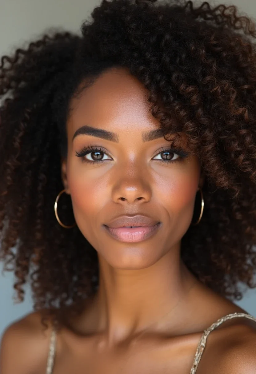 Defined curls from a wash-and-go routine.