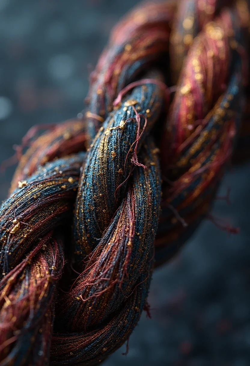 Textured braids with metallic threads