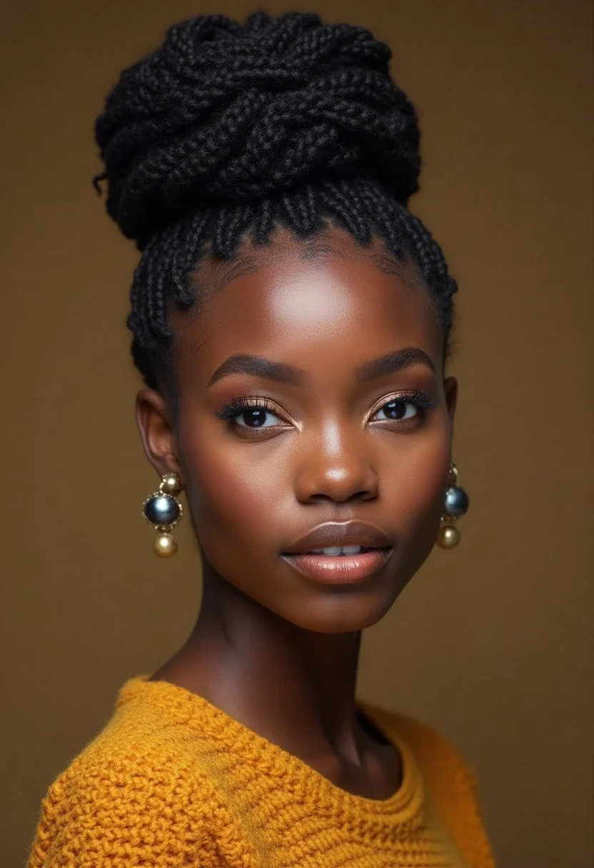 Coco twist bun hairstyle.