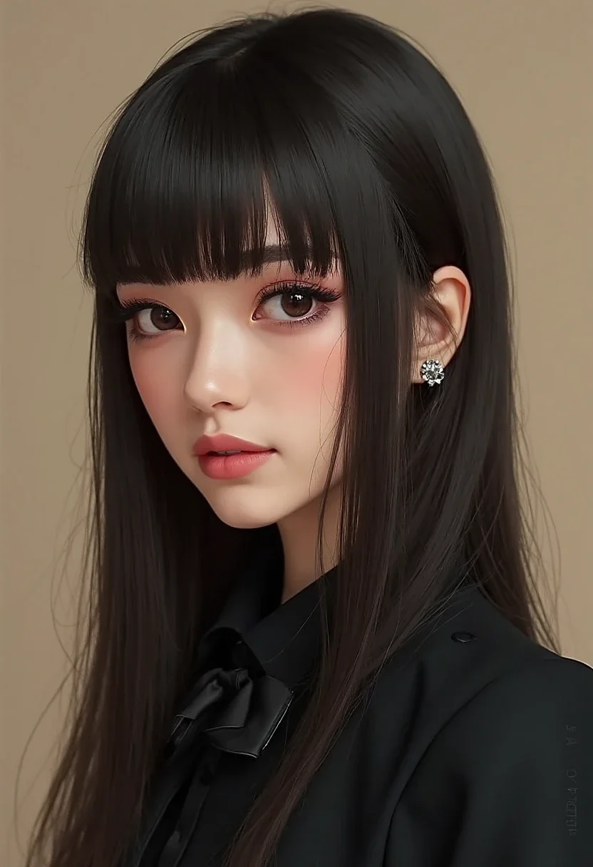 Side-swept bangs for a sophisticated hairstyle.