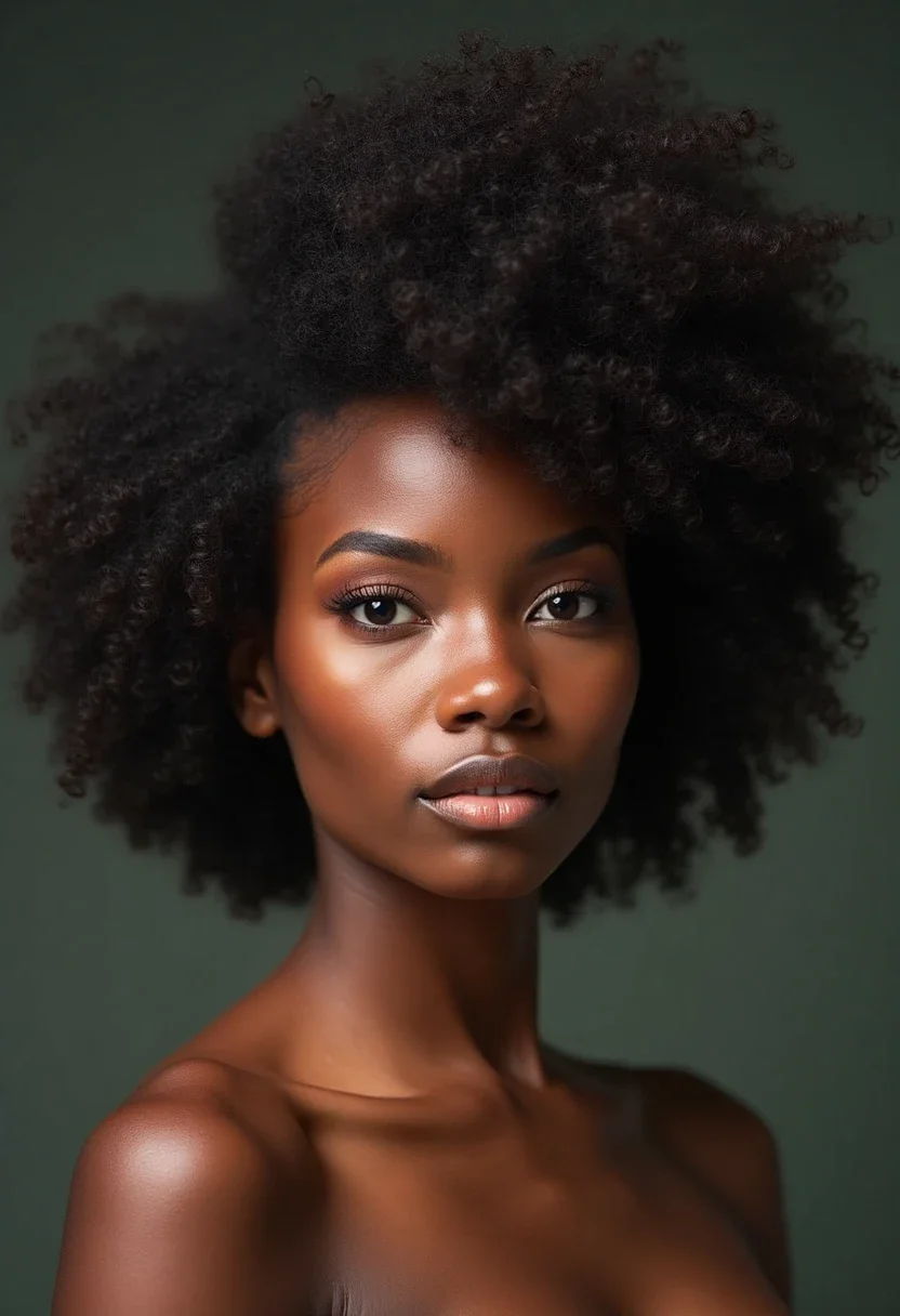 Black woman with a coil out, showcasing defined and textured curls.