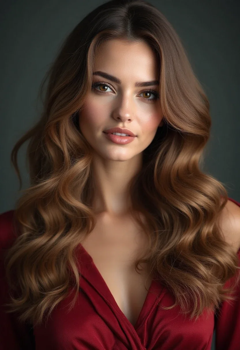 Sophisticated and luxurious Hollywood waves hairstyle for long hair.