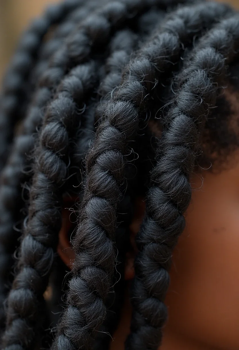 Elegantly styled flat twists on 4C hair.