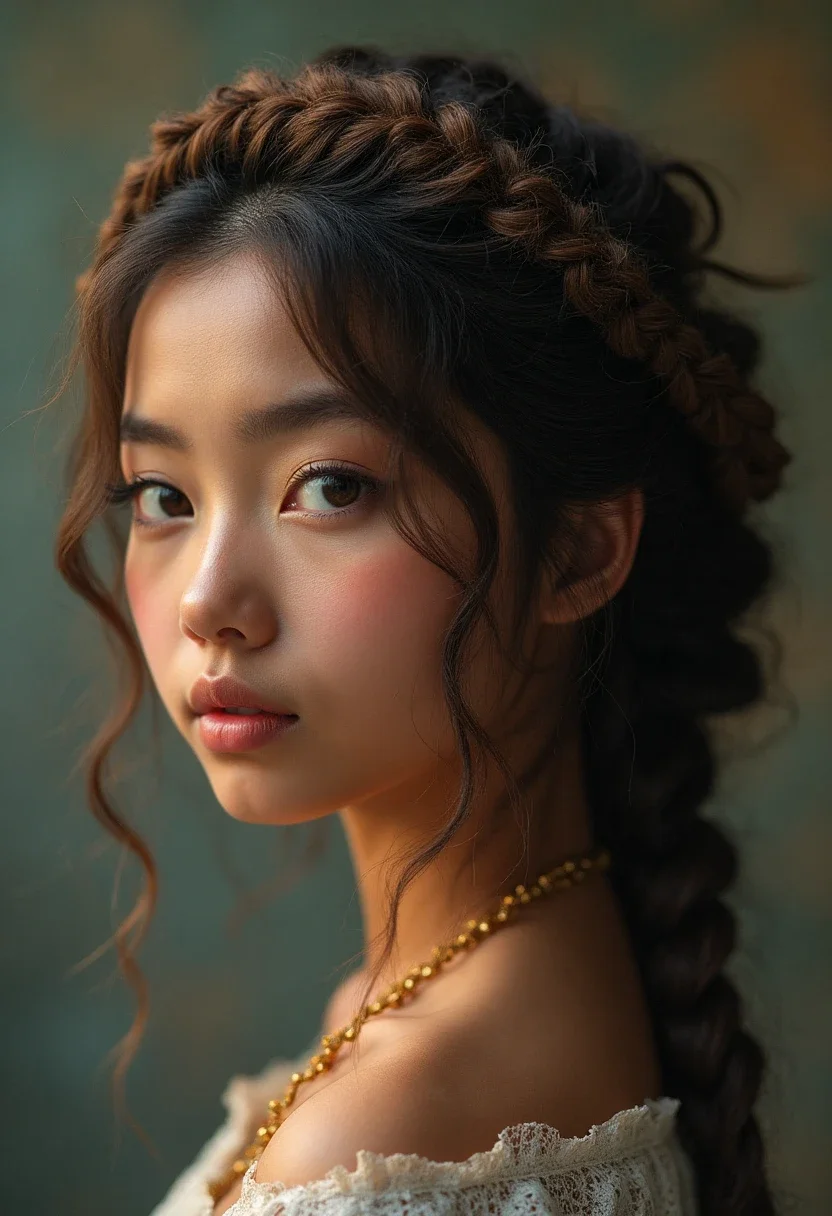 Elegant halo braid on 4C hair.
