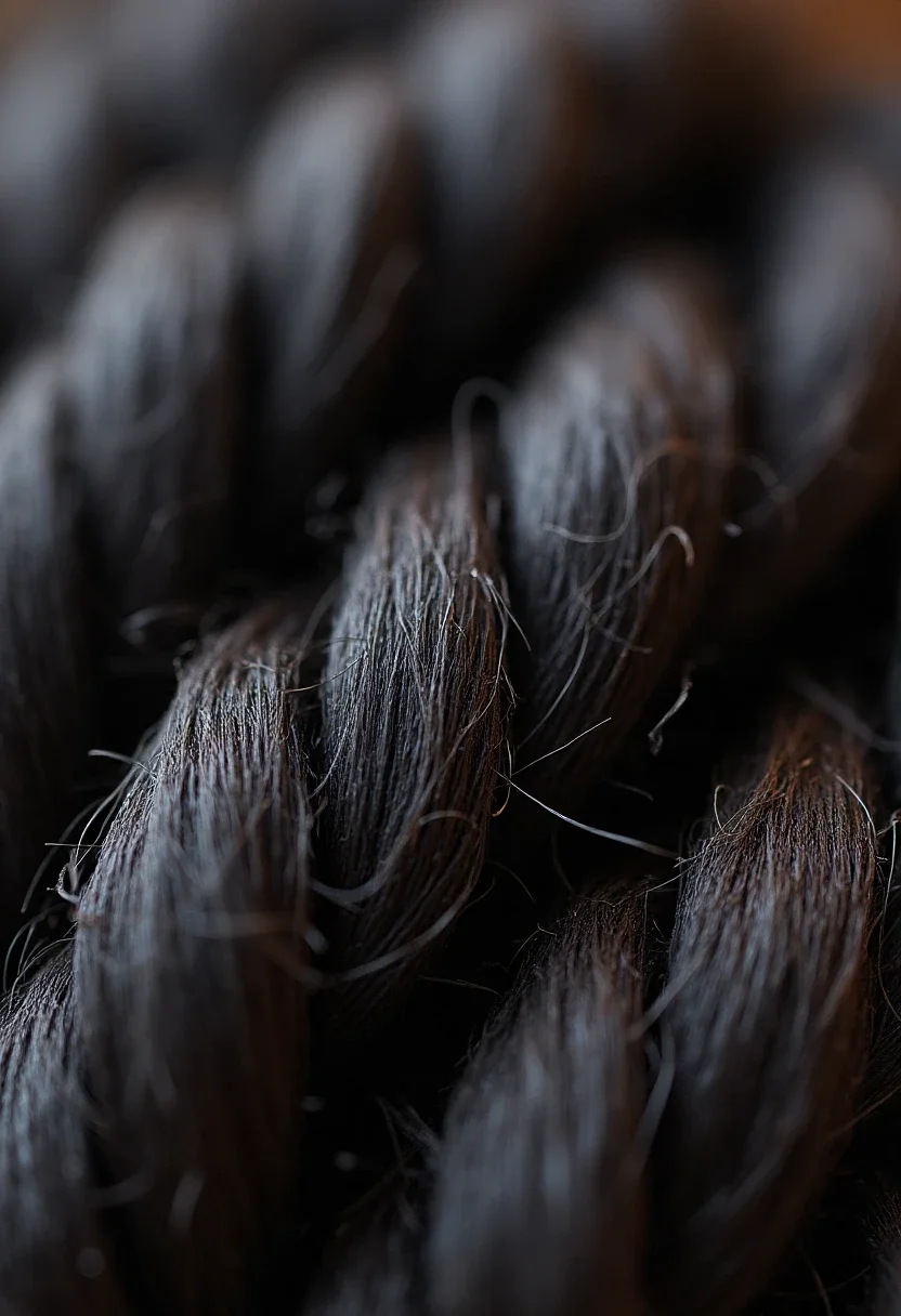 Close-up of two-strand twists on natural hair, neatly defined