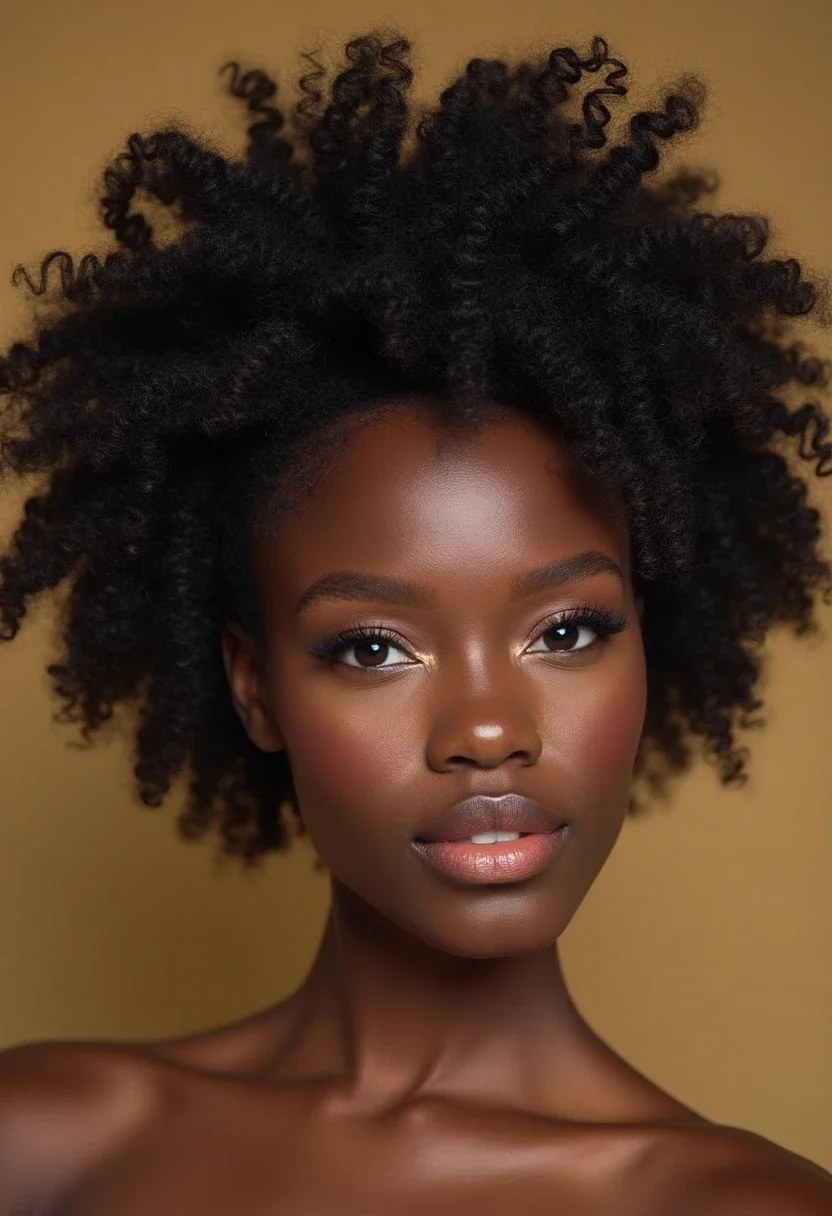 Black woman with a twist-out hairstyle.
