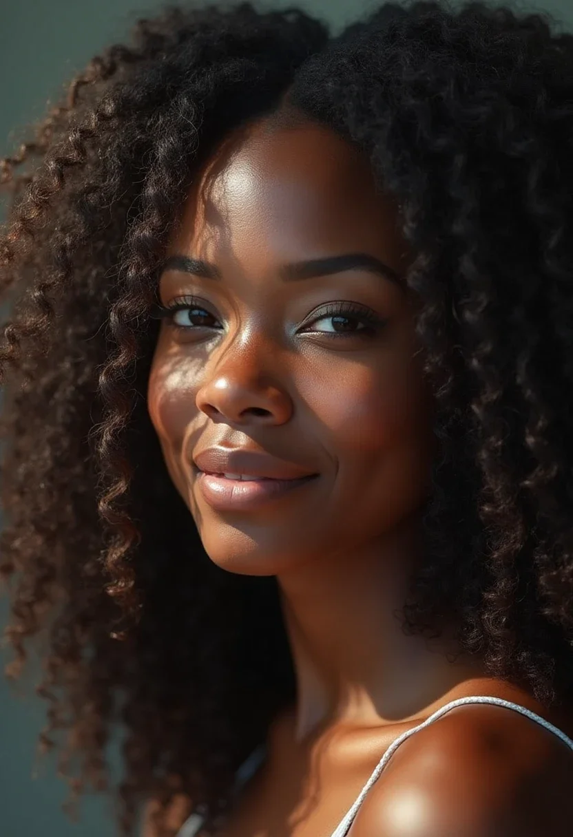 Black woman with finger coil hairstyle.